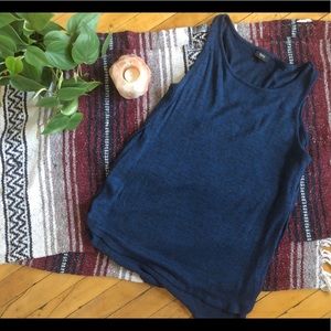 Mossimo blue & black knit tank